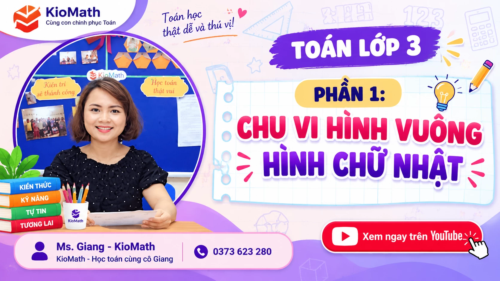 Video bài giảng toán lớp 2